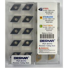 Твердосплавна токарна пластина DCMT11T304 LF9218 Deskar