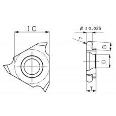 Твердосплавна канавкова пластина GBA43L 100-050R Revers Tools