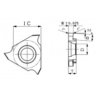 Твердосплавна канавкова пластина GBA43L 125-020 Revers Tools