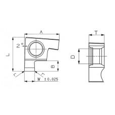 Твердосплавна канавкова пластина GEL 050-005A Revers Tools
