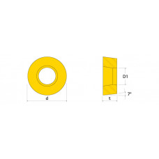 Твердосплавна токарна пластина RCMX1003MO Revers Tools