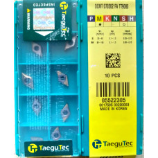 Твердосплавна токарна пластина DCMT070202 FA TT9080 TaeguTec