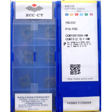 Твердосплавна токарна пластина CCMT09T304-HM YBC252 ZCC-CT