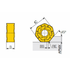 Твердосплавна токарна пластина XNHU0604 ANTR-M TT7080 TaeguTec