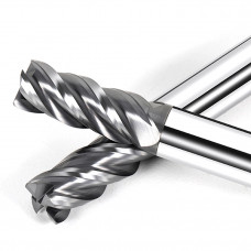 Твердосплавна кінцева радіусна фреза YB700-4F-R=0,2mm-HRC70-6x15x6x50mm