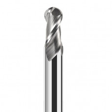 Твердосплавна кінцева сферична фреза LYQD-2F-R=0,5mm-HRC55-1x2x4x50mm
