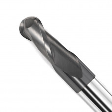 Твердосплавна кінцева сферична фреза QD450-2F-R=0,5mm-HRC45-1x2x4x50mm