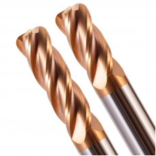 Твердосплавна кінцева радіусна фреза YB550-4F-R=0,2mm-HRC55-1x3x4x50mm