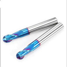 Твердосплавна кінцева сферична фреза QD650-2F-R=0,5mm-HRC65-1x2x4x50mm