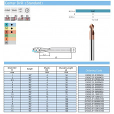 Свердло центрувальне GYDXZ-HRC55-10х90x10x100mm
