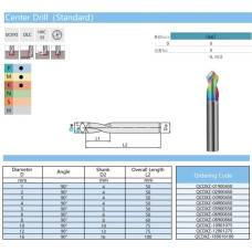 Свердло центрувальне QCDXZ-HRC55-10х90x10x75mm