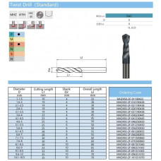 Свердло MHZ450-2F-HRC45-1,6-2x19x4x38mm