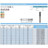 Твердосплавна кінцева фреза PD700-4F-HRC70-12x30x12x75mm
