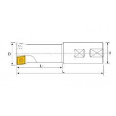 Кінцева фреза з мех кріпленням SB16,7-2T-C16-130L під пластину CCMT 060204 Weinaike