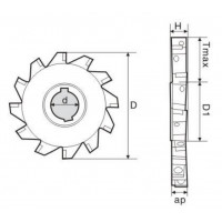 Дискова фреза з мех кріпленням SMP06-080x8T10-27 під пластину MP** 0603 Weinaike