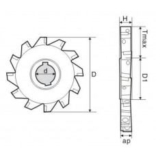 Дискова фреза з мех кріпленням SMP06-080x8T10-27 під пластину MP** 0603 Weinaike